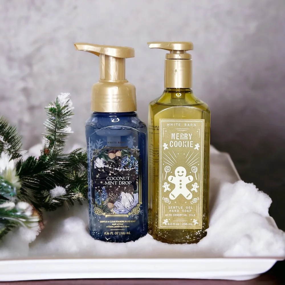 Bath & Body Works Hand Soap Coconut Mint Drop & Merry Cookie NWT